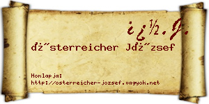 Österreicher József névjegykártya