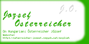 jozsef osterreicher business card