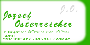 jozsef osterreicher business card
